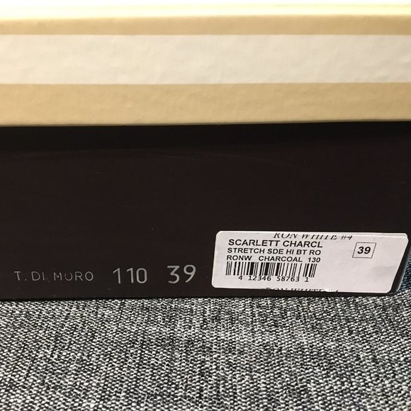 Charcoal suede stretch thigh-highs by Ron White, s39 - Picture 11 of 14